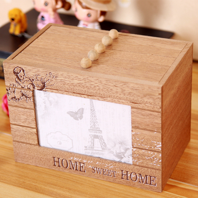 相册 创意个性木质照片盒结婚生日礼物6寸家庭宝宝成长册创意摆台