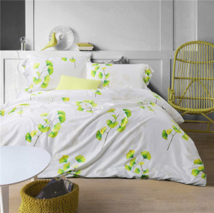 NX清新植物花卉床上用品 美式田园风格四件套床单式贡缎床单被套