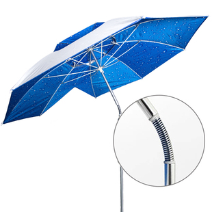 【天天特价】包邮渔具万向钓鱼伞铝合金2.2米防雨双层超轻垂钓伞