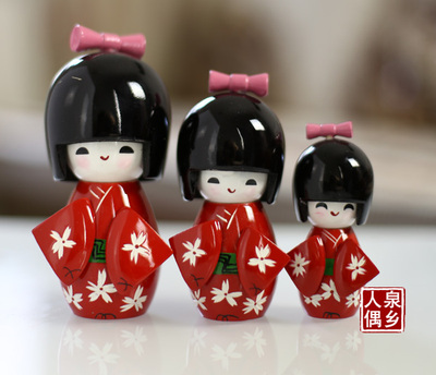 日本人偶摆设和服娃娃玩偶 木偶摆件 日式家居装饰工艺品送女生