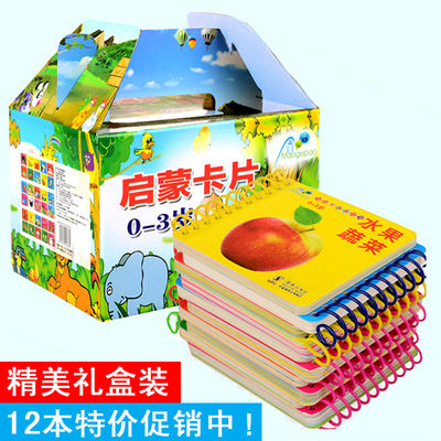 儿童早教书 玩具012345岁小孩宝宝识字认知卡片图书籍12本包邮