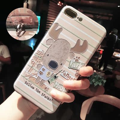 日韩苹果ipone7puls手机壳7p女款6sp卡通可爱情侣iPhone6硅胶全包
