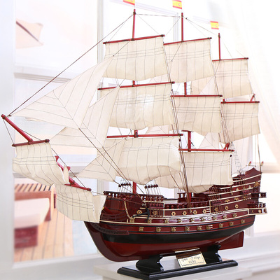 VSISH 西班牙圣菲利普号 大型帆船拼装模型摆件 110cm