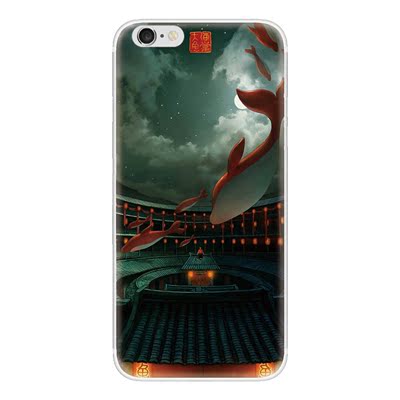 大鱼海棠3D浮雕手机壳iPhone5se/6s/6plus 透明硬壳魅族MX4 小米5