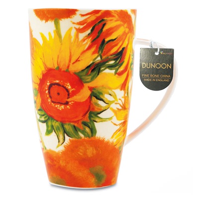 英国DUNOON骨瓷杯0.6L马克杯 亨利杯型 印象派·向日葵