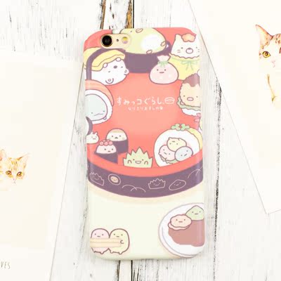 日本寿司苹果6plus手机壳 可爱卡通料理吃货iphone6s防滑磨砂女款