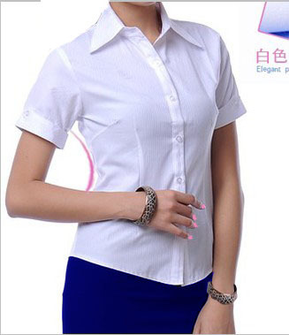 夏季女短袖学生装职业工作半袖正装宽松工装衬衣韩范女装OL白衬衫