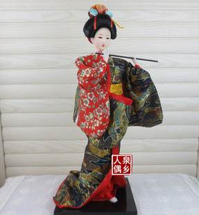 日本和服娃娃人偶摆件 日式家居风格装饰品 料理店装饰摆设工艺品