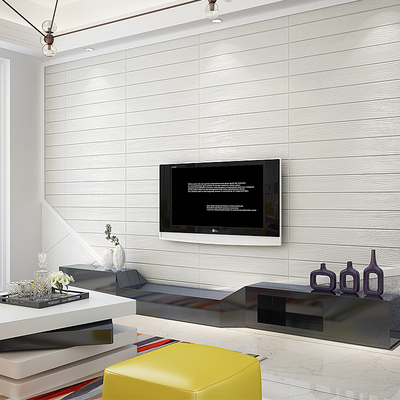 时尚木纹3D立体墙贴自粘电视背景墙砖纹壁纸客厅墙纸卧室防水壁纸