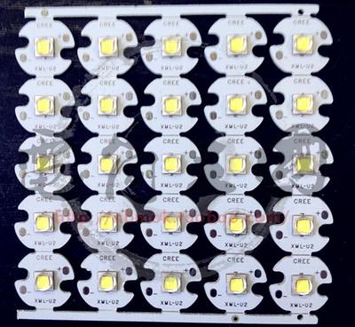 强光手电筒CREE进口Q5T6L2led灯泡灯珠灯芯15mm铝基板大功率白光