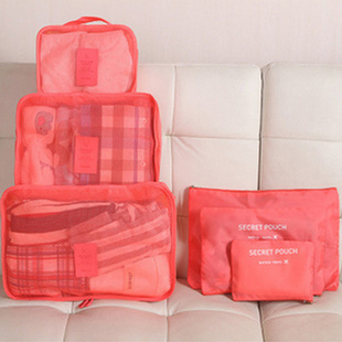 加厚防水旅行收纳袋整理洗漱鞋袋韩国行李箱内衣物收纳包6件套装