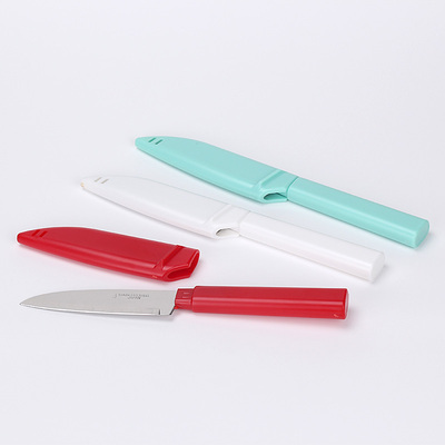 日本进口正品 ECHO厨房水果刀带刀套不锈钢蔬菜刀鞘瓜果刀削皮刀