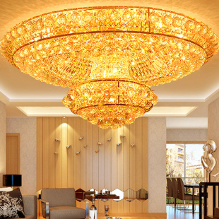 酒店工程灯大气圆形水晶灯客厅卧室餐厅吸顶灯直径80cm1.2 1.5米