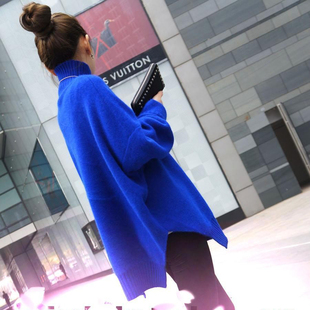 2016秋冬女装新款高领羊绒衫宽松套头毛衣大码加厚针织羊毛衫韩版