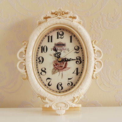 卧室小号床头座钟客厅创意艺术摆件静音墙壁挂表台式坐钟装饰钟表
