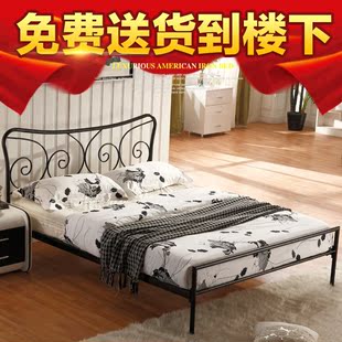 韩式风格铁艺床双人床1.5 铁床白色铁架床 1.2米公主床1.8米