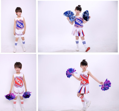 儿童拉拉啦啦队服足球篮球宝贝啦啦操健美操表演出服装幼儿小学生
