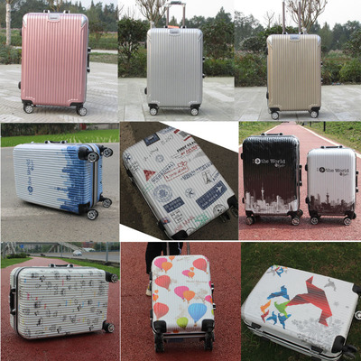 小清新学生行李箱铝框万向轮复古拉杆箱 24寸女可爱旅行箱 男韩版