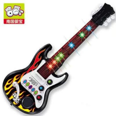 南国婴宝明星吉他仿真电动吉它儿童乐器玩具接MP3耳麦838-44